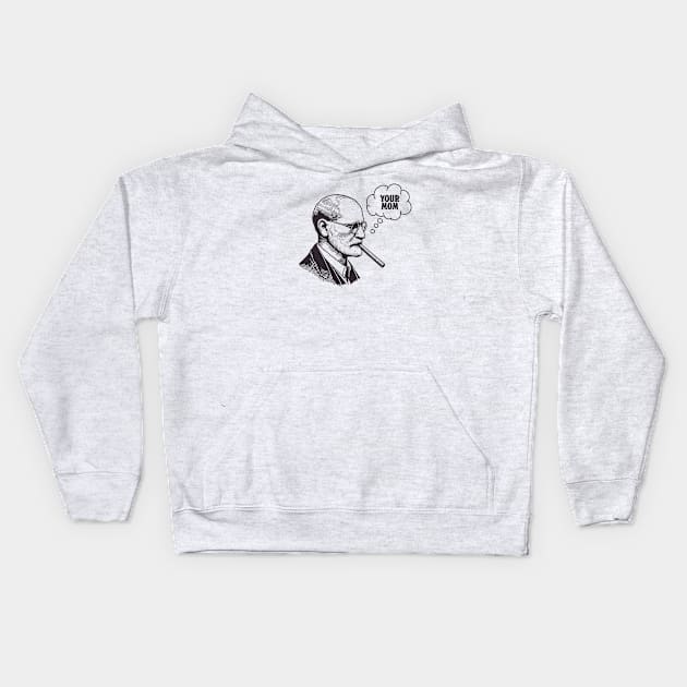 Sigmund freud. Mom Kids Hoodie by ölümprints